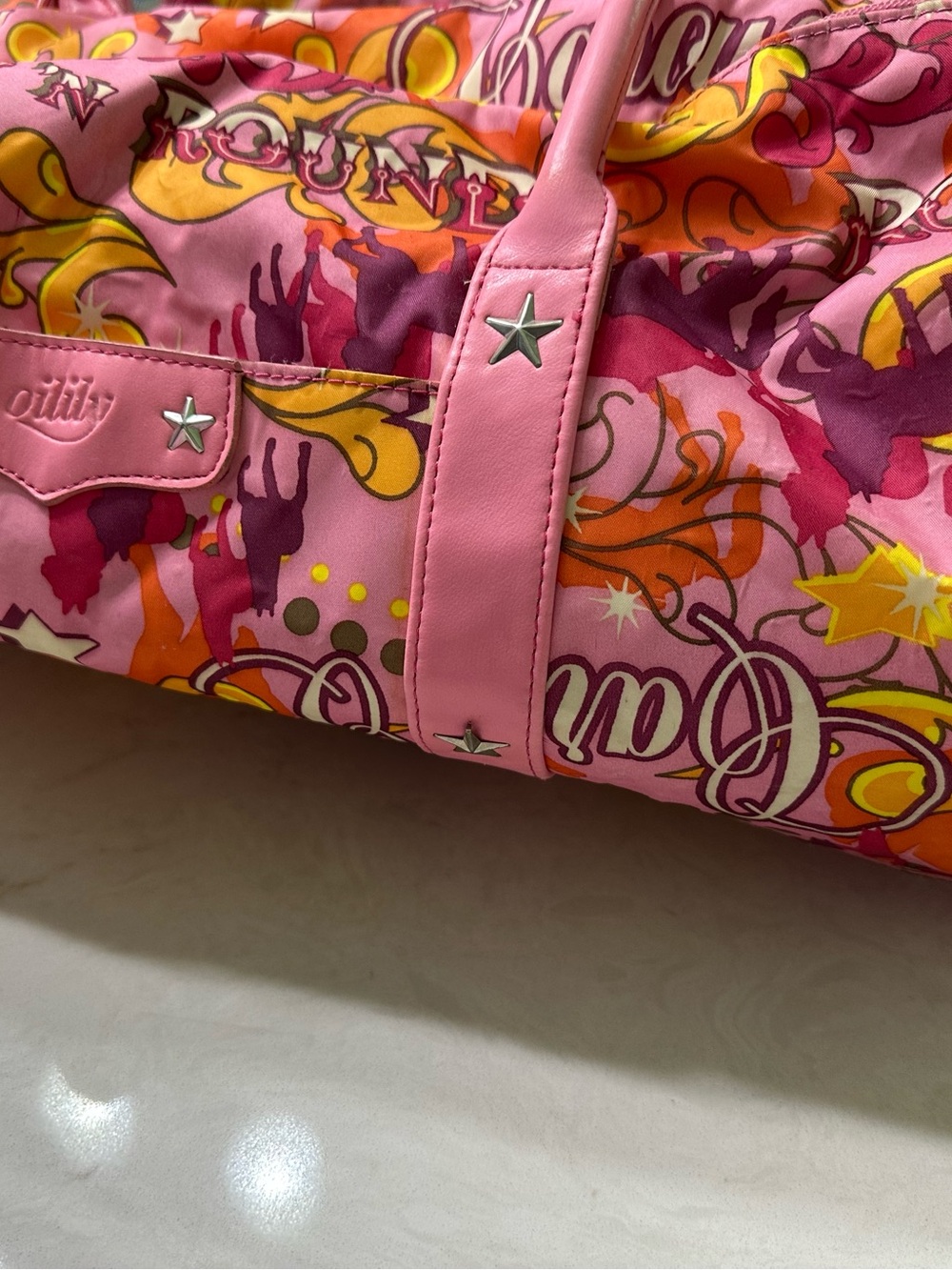 Oilily Pink Multicolor Patterned duffle bad - Picture 15 of 16